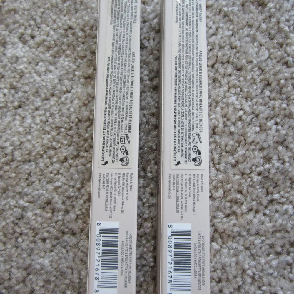 NYX Epic Smoke Liner ESL01 White Smoke Angled Liner & Blender, lot of 2